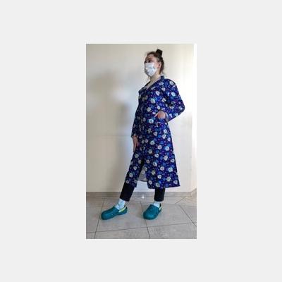 Халат фланелевый на пуговицах