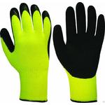 Перчатки с черным вспененным латексным покрытием 10 класс вязки